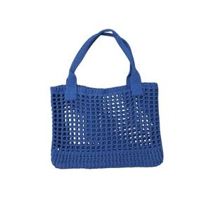 Blue‎ Crochet Tote Bag